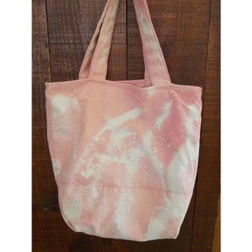 Ron Jon Surf Shop Beach Bag Pink &amp; White Custom Bleached Sun Dyed One of  a Kind