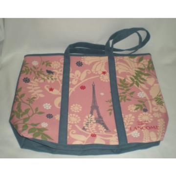 Tote Lancome Paris Shopping Travel Beach Bag Pink Blue Green Red 13.5&#034; x 17&#034;