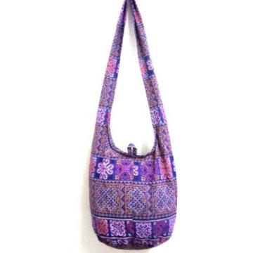 SUMMER BAG SLING SHOULDER BOHO GYPSY UNISEX HOBO PURPLE BEACH PURSE YOGA TRIP