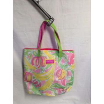 Lilly Pulitzer Tote Bag Estee Lauder Fruit Beach Bananas shoulder 17 x 16.5 x 6