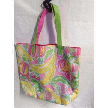 Lilly Pulitzer Tote Bag Estee Lauder Fruit Beach Bananas shoulder 17 x 16.5 x 6