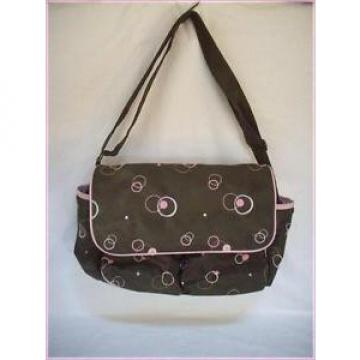 GEORGE Pink &amp; Brown Retro Dots Getaway Beach Tote Diaper Bag - Lined