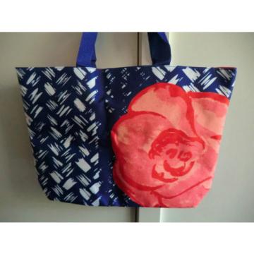 New Lancome Floral Rose Beach Tote Bag &amp; 3 Hudson Bay Cosmetic Travel Bags