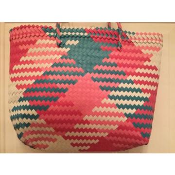 NEW WITH TAG,  Summer /  Beach Bag - Pink Blue White