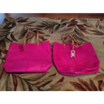 lot of 2 victorias secret  heavy vinyl Handbag Beach Bag book  bag Tote New