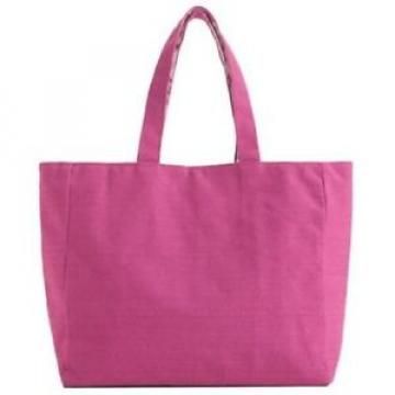 Andrea Nickel Hardware double shoulder strap Large Tote Beach Travel Pink Bag