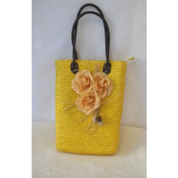 New Vintage Style Women&#039;s Summer  Handbag Straw Bag Beach Tote Shopper W Roses