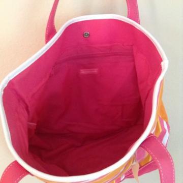 BATH &amp; BODY WORKS Tote, Beach Bag, NWT, Pink, Orange, Yellow, And White