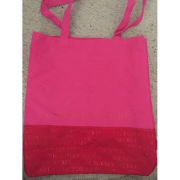 NWOT--VICTORIAS SECRET BEACH SHOPPING TOTE BAG PINK &amp; RED 19.5&#034;H X 17&#034;L X 6.5&#034;D