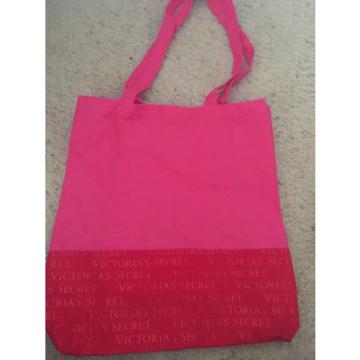 NWOT--VICTORIAS SECRET BEACH SHOPPING TOTE BAG PINK &amp; RED 19.5&#034;H X 17&#034;L X 6.5&#034;D