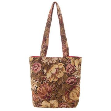 Women Beach Fashion Handbag Shoulder GRAPHIC Flower JACQUARD Tote Shopping Bag