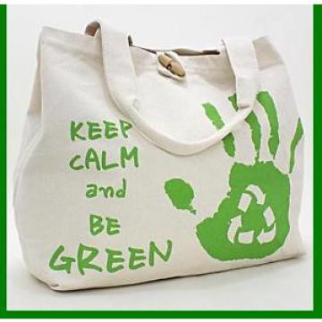 Keep Calm And Be Green Recycle Summer Fashion Beachbag Tote Design