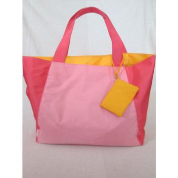 CLINIQUE Canvas Bag ~ 2015 Macy&#039;s Beach Tote Shoulder Shopping ~ Pink/Orange