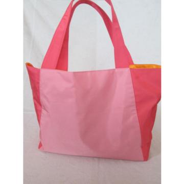 CLINIQUE Canvas Bag ~ 2015 Macy&#039;s Beach Tote Shoulder Shopping ~ Pink/Orange