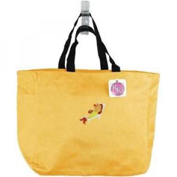 Lounging Beach Fish Sunbathing Tote Bag Yellow Gold Vacation Holiday Monogram