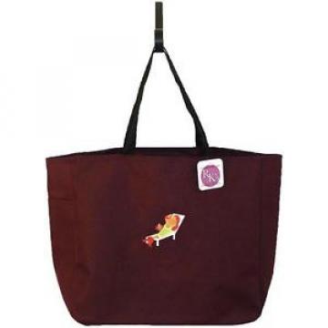 Lounging Beach Fish Maroon Tote Bag Sunbathing Vacation Holiday Trout Monogram