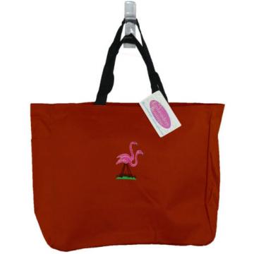 Tropical Flamingos Tote Bag Beach Vacation Bird Monogram Yellow Blue or Navy Now