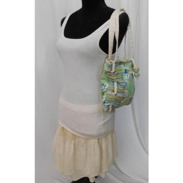 Sun N Sand Green Canvas Florida Seaside Beach Tote-Style Shoulder Bag, Handbag