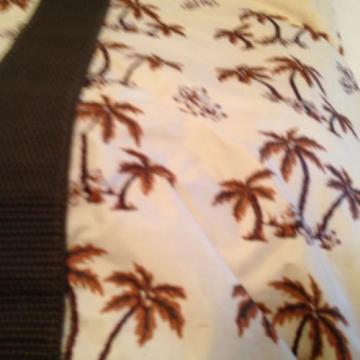 Tote Bag Large Tiki Hawaiian Palm Trees Bathing Beach Shopper Purse Tropical  S3