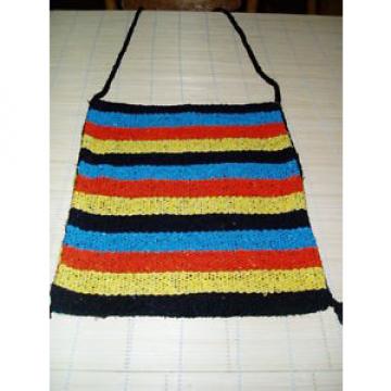 BLUE YELLOW BLACK MEXICAN BAJA FALSA BLANKET BEACH  SHOULDER BAG HIPPIE TONE