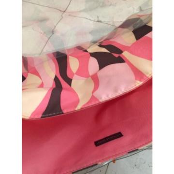 VICTORIA&#039;S SECRET STRIPE PLASTIC COVERED  JELLY  BEACH TOTE  BAG