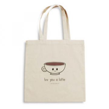 Happy Pantry Cute Coffee Latte Tote Bag, beach bag, Love You  A Latte