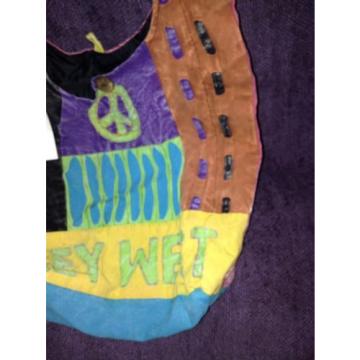 PEACE SIGN TOTEBAG/SHOPPER/KEY WEST TOTEBAG*MULTI-COLOR BEACH BAG*OVER SHOULDER