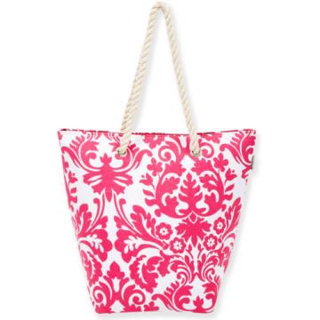 Large Demask Rope Handle Tote Shoulder Beach Bags