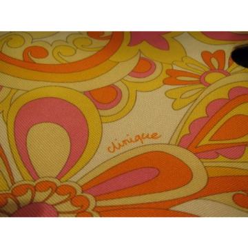 Clinique Paisley Open Tote Bag Yellow Orange Pink White Flower Beach Bright