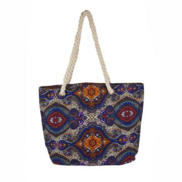 Lux Accessories Womens Extra Large Zip Up Beach Tote Bag Paisley Multi