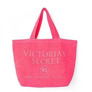 NEW Victoria Secret Terry Pink Tote Duffle Beach Swim Bag RARE 2016 Hard to Find