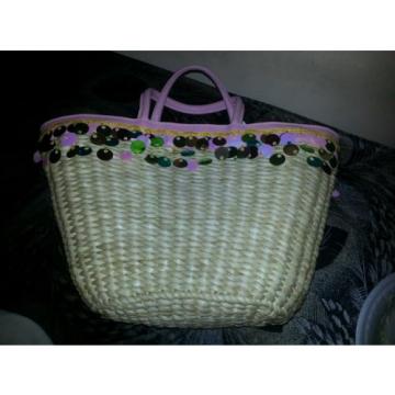 Brand new!! Small/medium Size Straw Tote Beach Bag. Beige