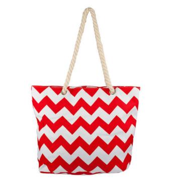 Lux Accessories Womens Extra Large Zip Up Beach Tote Bag Orange Red White