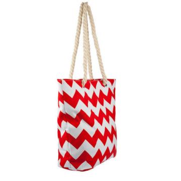 Lux Accessories Womens Extra Large Zip Up Beach Tote Bag Orange Red White