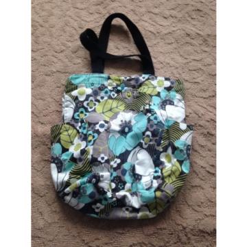 Oneill Floral Book Beach Bag Tote Bag Purse Velcro Top With  2 Side Pockets