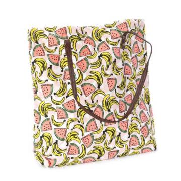 Handbag Beach Bag Tote hipster canvas faux leather watermelon banana