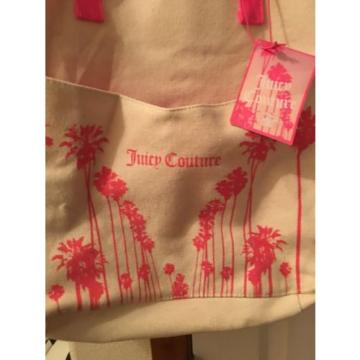 New! Juicy Couture XL Canvas School Bag Beach Bag Tote Shopper Yoga Gym Backpack