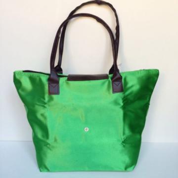 Nylon Zipper Tote Beach Travel Carry On Le Pliage Style Bag Small Green