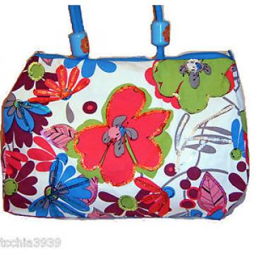 Designer Inspire canvas flora Beach dipper travel sequin L shopping duffle bag