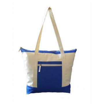 20&#034; Beach Poly-Tote Bag Two-Toned Shopping Tote Bag Cotton Reusable Grocery Bag