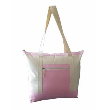 20&#034; Beach Poly-Tote Bag Two-Toned Shopping Tote Bag Cotton Reusable Grocery Bag