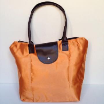 Nylon Zipper Tote Beach Travel Carry On Bag Pliage Style Small Orange