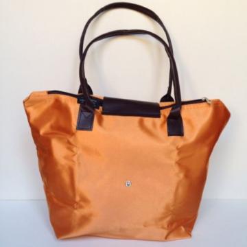 Nylon Zipper Tote Beach Travel Carry On Bag Pliage Style Small Orange