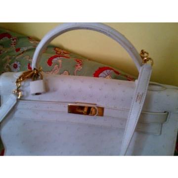 Palm Beach  HERMES KELLY BAG White Ostrich (NEW). Great for Florida