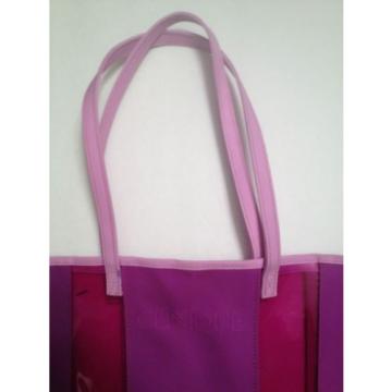 Lot 1 Clinique Purple Pink Plastic Tote Bag Women&#039;s Ladies beach pool summer