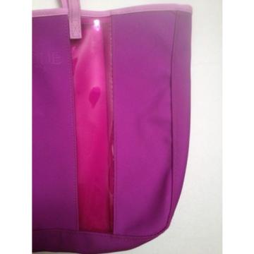 Lot 1 Clinique Purple Pink Plastic Tote Bag Women&#039;s Ladies beach pool summer