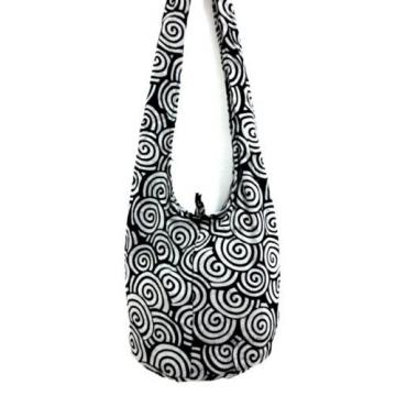 BAG SLING SHOULDER ADVENTURE BEACH HOBO HIPPIE SPIRAL TRIP TRAVEL SUMMER YOGA