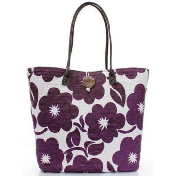 Large Fun Sun N Sand Flower Print Tote Beachbag Handbag