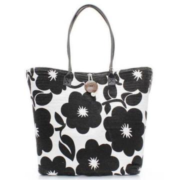 Large Fun Sun N Sand Flower Print Tote Beachbag Handbag