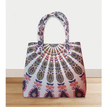 Bohemian hippie hand bag multi colored ethenic mandala beach bag shopping bag